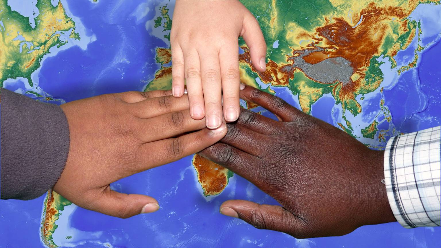 map refugees hands